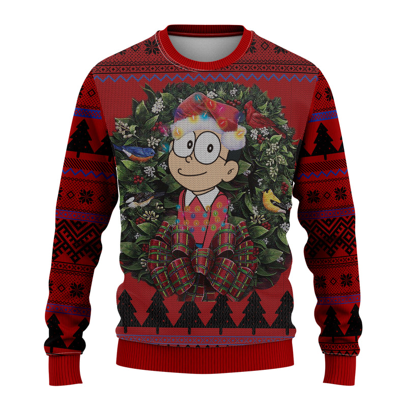 Nobita Doraemon Mc Ugly Christmas Sweater Thanksgiving Gift Nearkii