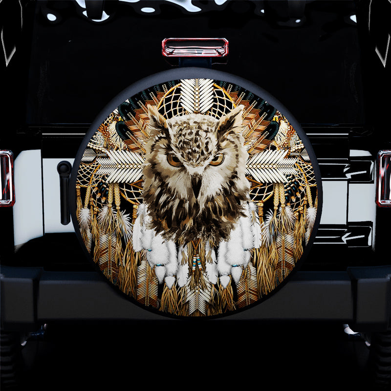 Owl Native Tribe Jeep Car Spare Tire Cover Gift For Campers Nearkii