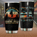 Old Man With Camping Skills Camping Camfire Tumbler 2023 Nearkii