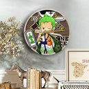 One Piece Roronoa Zoro Anime Wood Wall Clock Nearkii