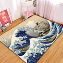 One Peace Anime The Great Wave Japan Rectangular Area Rug