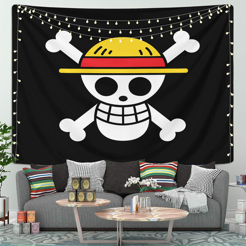 One Piece Skull Anime Tapestry Room Decor Nearkii