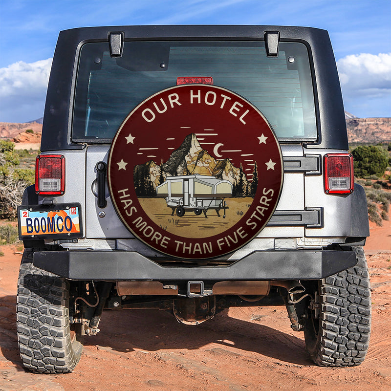 Our Hotel Has More Than Five Stars Jeep Car Spare Tire Cover Gift For Campers Nearkii