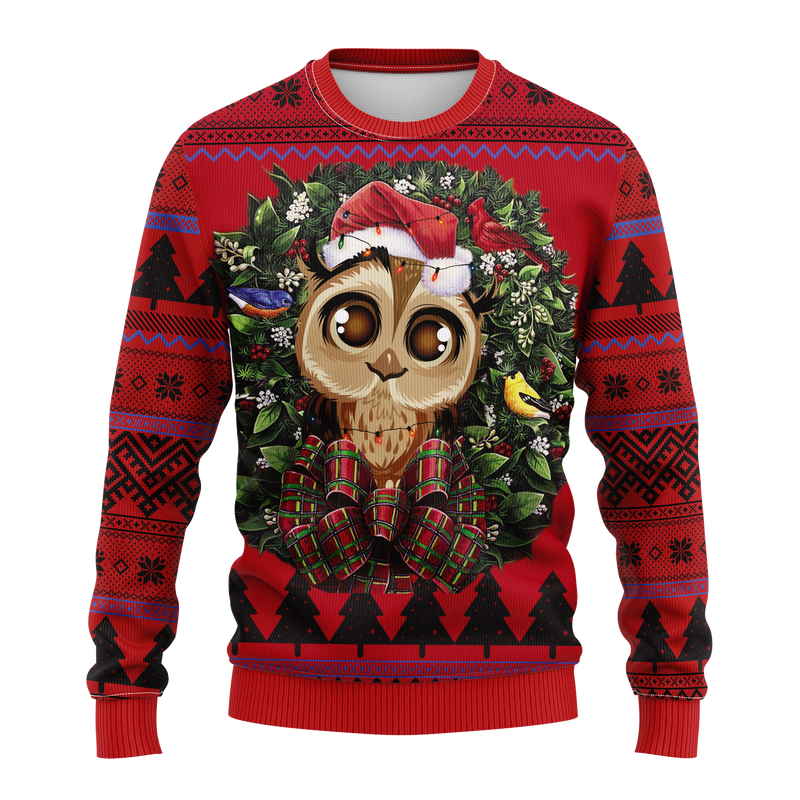 Owl Noel Mc Ugly Christmas Sweater Thanksgiving Gift Nearkii