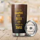 Beer And Smile Camping Camfire Tumbler 2023 Nearkii