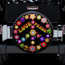 Peace Sign Love Tie Dye Hippie Jeep Car Spare Tire Covers Gift For Campers Nearkii
