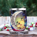 Pikachu Pokemon Sleep Love You To Moon And Back Premium Wine Tumbler Nearkii