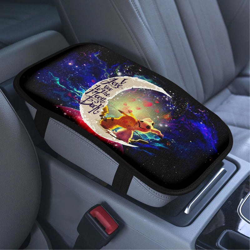 Pikachu Horro Love To Moon Back Galaxy Premium Custom Armrest Center Console Cover Car Accessories Nearkii