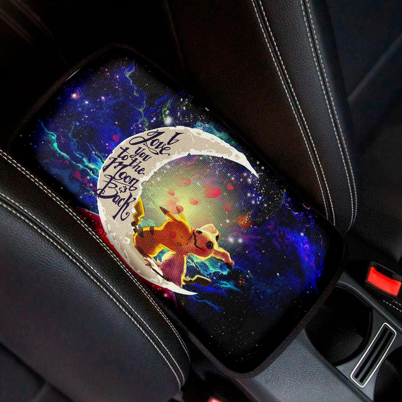 Pikachu Horro Love To Moon Back Galaxy Premium Custom Armrest Center Console Cover Car Accessories Nearkii