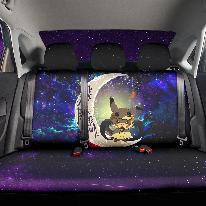 Pikachu Horror 2 Love You To The Moon Galaxy Premium Custom Car Back Seat Covers Decor Protectors Nearkii