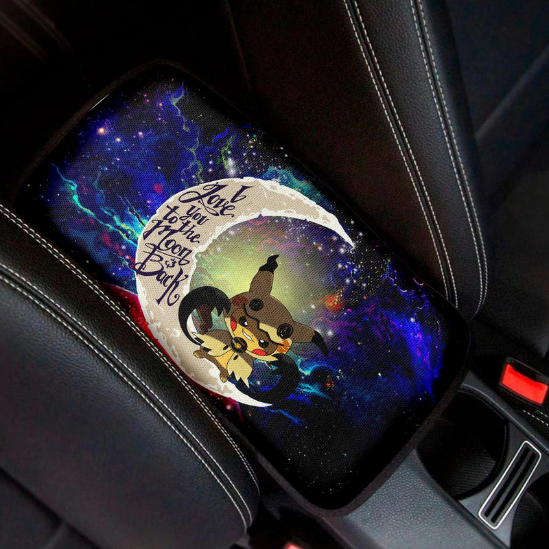 Pikachu Horro 2 Love To Moon Back Galaxy Premium Custom Armrest Center Console Cover Car Accessories Nearkii