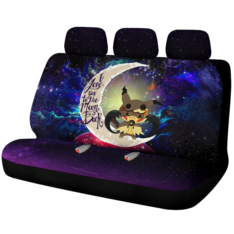 Pikachu Horror 2 Love You To The Moon Galaxy Premium Custom Car Back Seat Covers Decor Protectors Nearkii