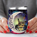Pikachu Mimikyu Love You To Moon And Back Premium Wine Tumbler Nearkii