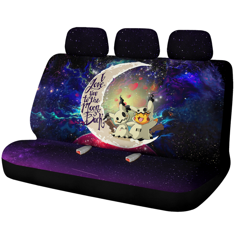 Pikachu Horror 3 Love You To The Moon Galaxy Premium Custom Car Back Seat Covers Decor Protectors Nearkii