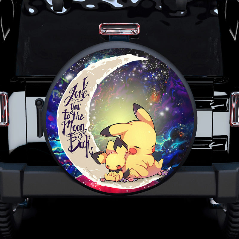 Pikachu Pokemon Sleep Love You To The Moon Galaxy Spare Tire Covers Gift For Campers Nearkii