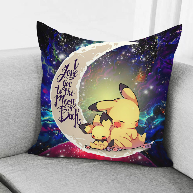 Pikachu Pokemon Sleep Love You To The Moon Galaxy Pillowcase Room Decor Nearkii