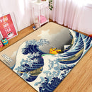 Pikachu The Great Wave Japan Rectangular Area Rug