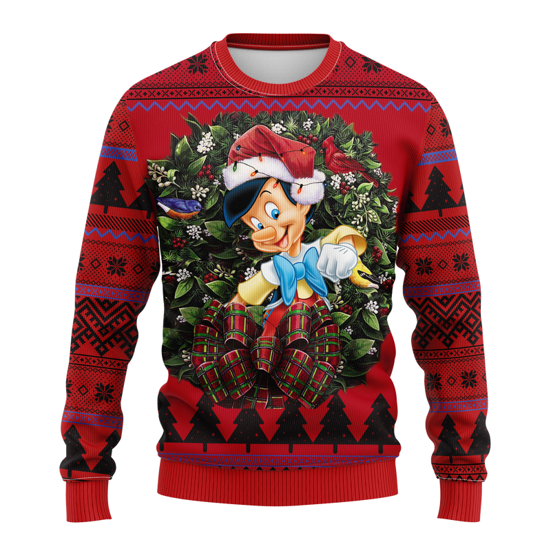 Pinochio Noel Mc Ugly Christmas Sweater Thanksgiving Gift Nearkii