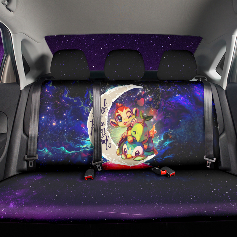 Piplup Turtwig And Chimchar Gen 4 Love You To The Moon Galaxy Car Back Seat Covers Decor Protectors Nearkii