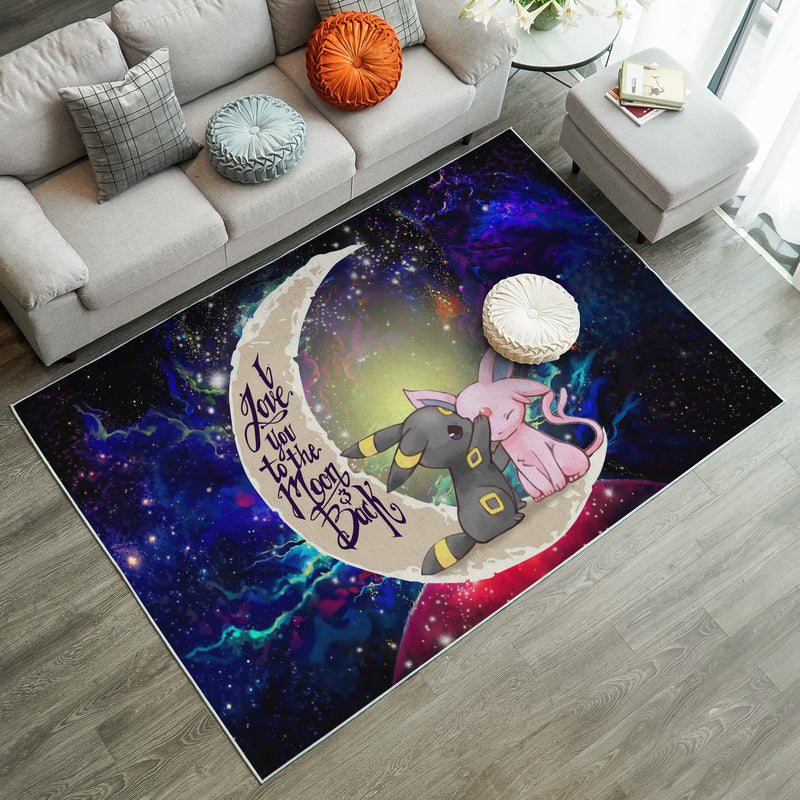 Umbreon Rug Couple Espeon Umbreon Love You To The Moon Galaxy Rectangular Area Rug