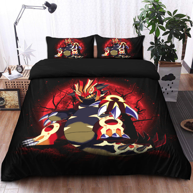 Pokemon Mega Groudon Moonlight Bedding Set Duvet Cover And 2 Pillowcases Nearkii