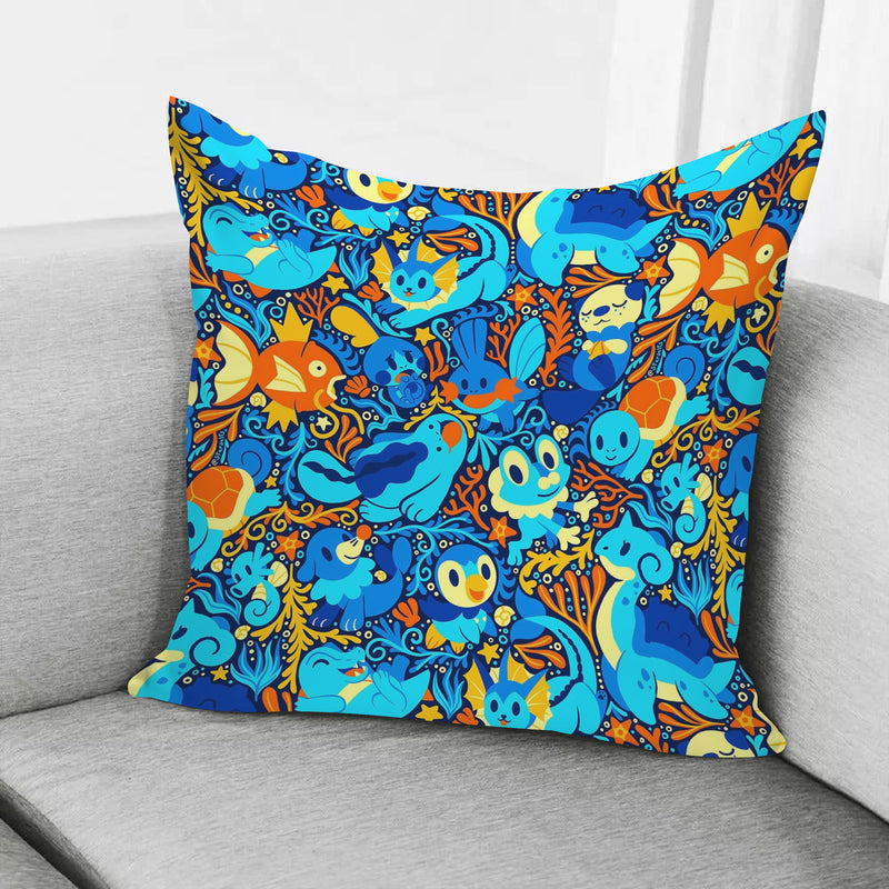 Pokemon Water Pattern Pillowcase Room Decor