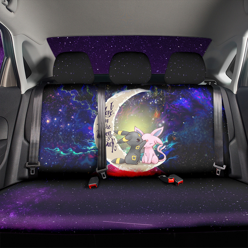 Pokemon Couple Espeon Umbreon Love You To The Moon Galaxy Premium Custom Car Back Seat Covers Decor Protectors Nearkii