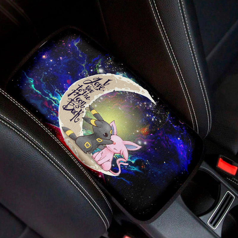 Pokemon Couple Espeon Umbreon Love To Moon Back Galaxy Premium Custom Armrest Center Console Cover Car Accessories Nearkii