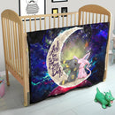 Pokemon Couple Espeon Umbreon Love You To The Moon Galaxy Quilt Blanket Nearkii