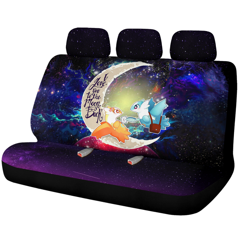Pokemon Couple Latios Latias Love You To The Moon Galaxy Premium Custom Car Back Seat Covers Decor Protectors Nearkii