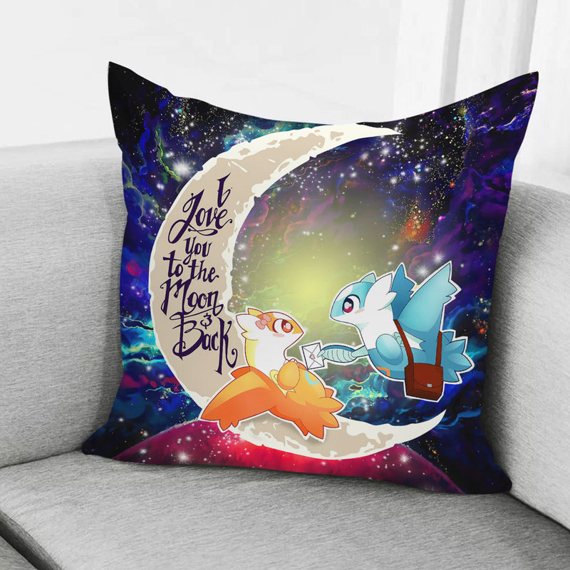 Pokemon Couple Latios Latias Love You To The Moon Galaxy Pillowcase Room Decor Nearkii
