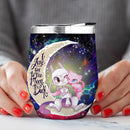 Pokemon Couple Mew Mewtwo Love You To Moon And Back Premium Wine Tumbler Nearkii