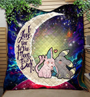 Pokemon Espeon Umbreon Love You To The Moon Galaxy Quilt Blanket Nearkii