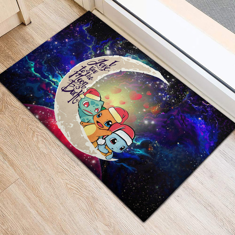 Pokemon Friends Gen 1 Love You To The Moon Galaxy Back Doormat Home Decor Nearkii