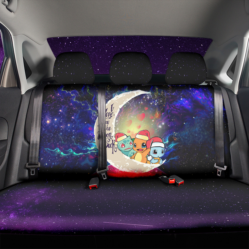 Pokemon Friends Gen 1 Love You To The Moon Galaxy Premium Custom Car Back Seat Covers Decor Protectors Nearkii
