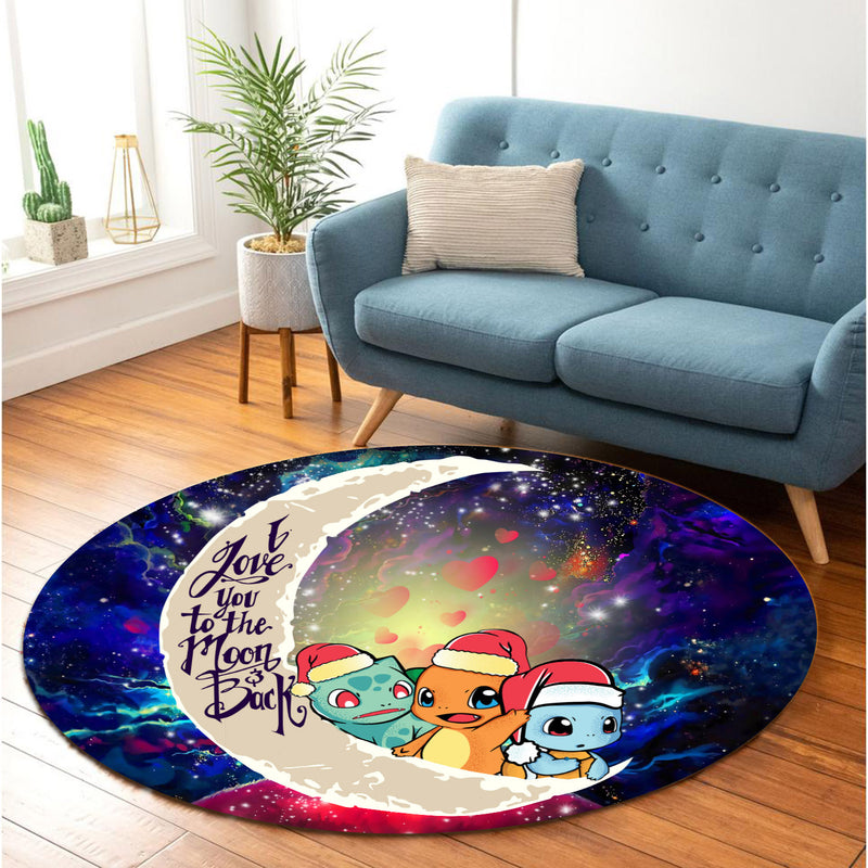 Pokemon Friends Gen 1 Love You To The Moon Galaxy Round Carpet Rug Bedroom Livingroom Home Decor Nearkii