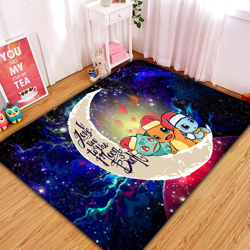 Pokemon Friends Gen 1 Love You To The Moon Galaxy Carpet Rug Home Room Decor Nearkii