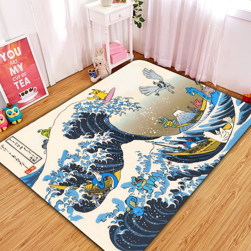 Pokemon The Great Wave Japan Carpet Rug Home Room Decor