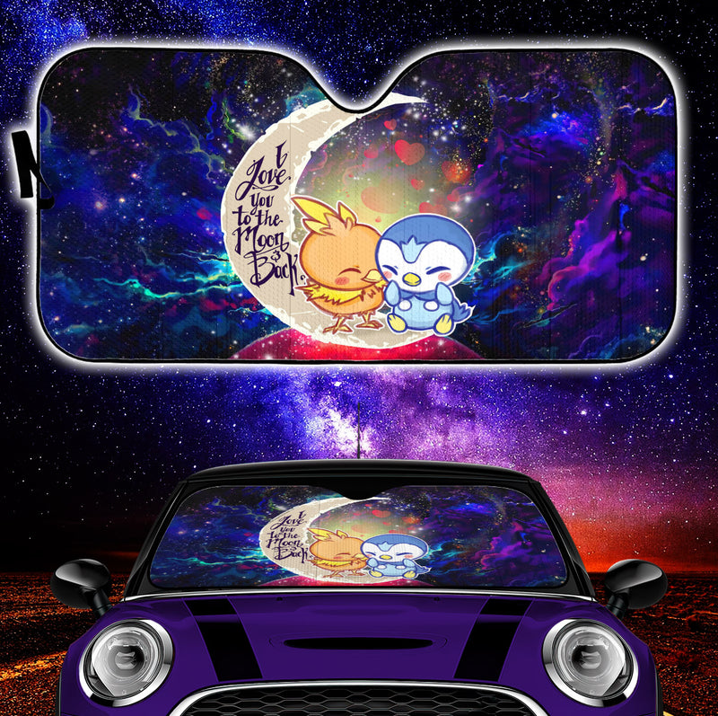 Pokemon Torchic Piplup Love You To The Moon Galaxy Car Auto Sunshades Nearkii