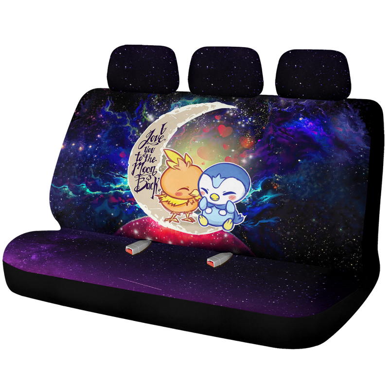 Pokemon Torchic Piplup Love You To The Moon Galaxy Car Back Seat Covers Decor Protectors Nearkii
