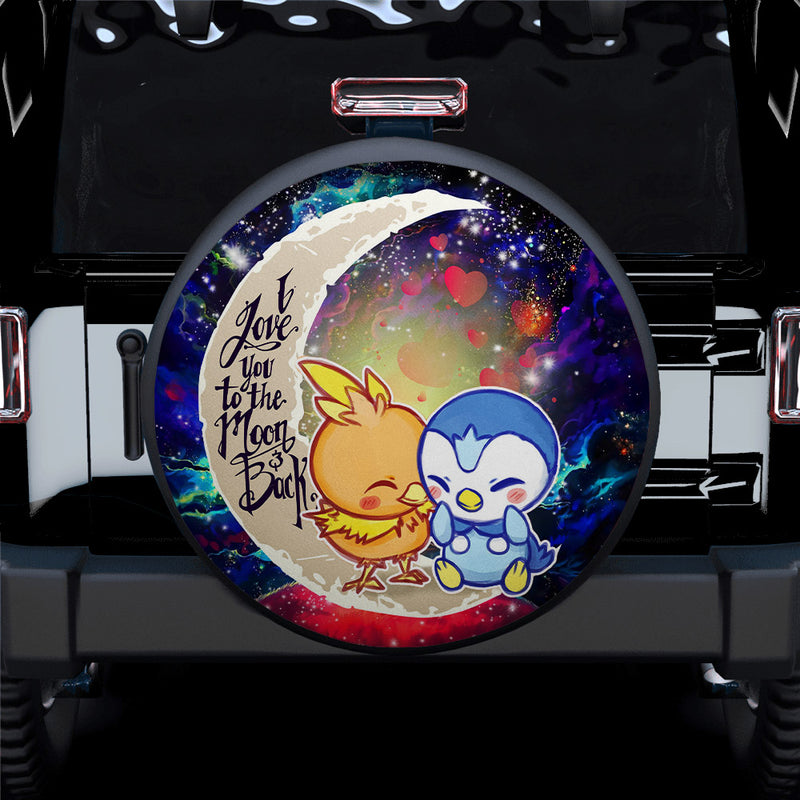 Pokemon Torchic Piplup Love You To The Moon Galaxy Car Spare Tire Covers Gift For Campers Nearkii