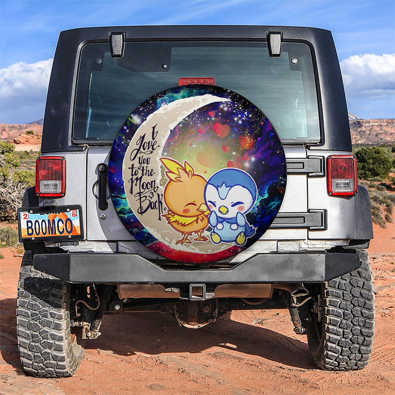 Pokemon Torchic Piplup Love You To The Moon Galaxy Car Spare Tire Covers Gift For Campers Nearkii