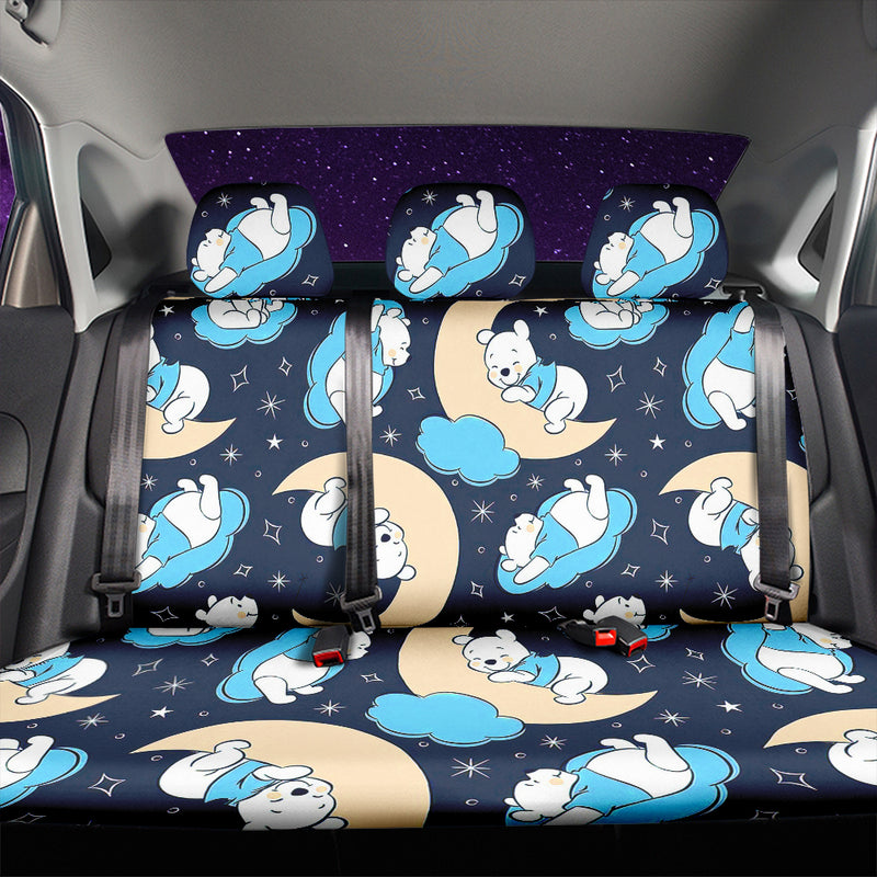 Pooh With Moon Car Back Seat Covers Decor Protectors Nearkii