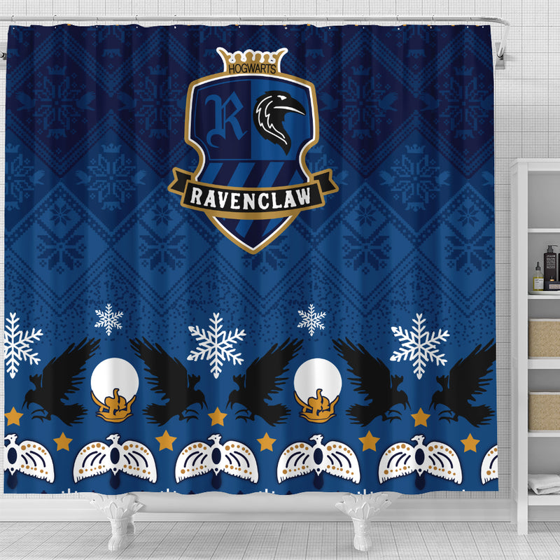Premium Harry Potter Ravenclaw Christmas Shower Curtain Nearkii