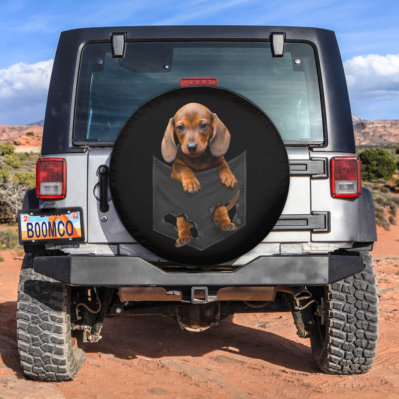 Puppy Dog Hanging Funny Spare Tire Covers Gift For Campers Nearkii