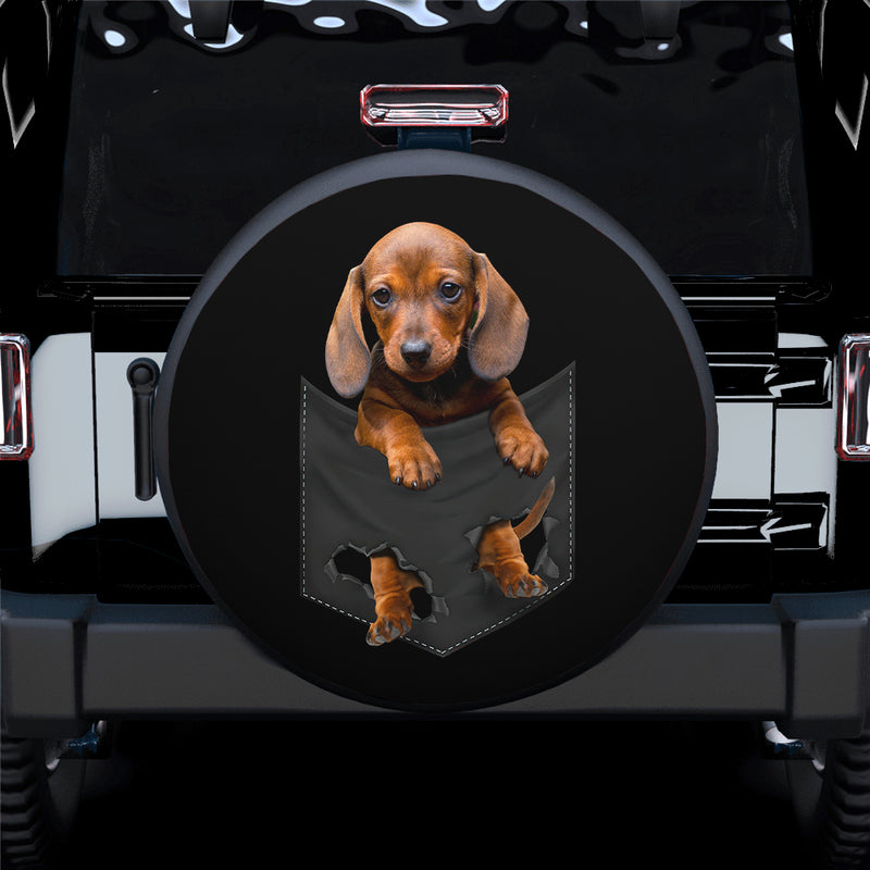 Puppy Dog Hanging Funny Spare Tire Covers Gift For Campers Nearkii