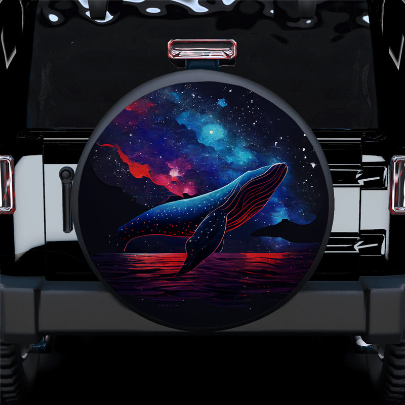 Night Sky Full Of Star Blue Whale Ocean Jeep Car Spare Tire Covers Gift For Campers