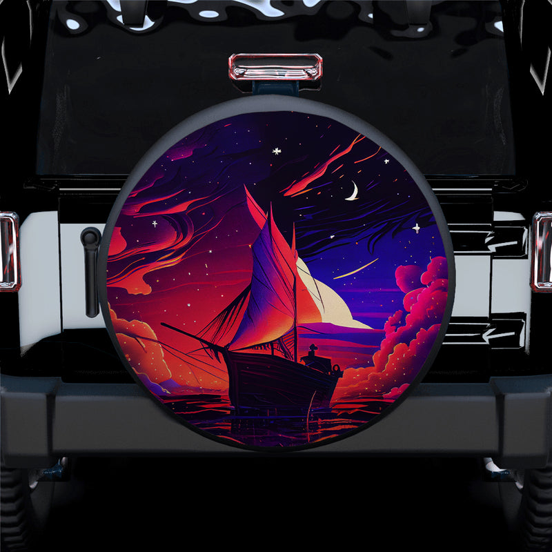 Night Sky Ocean Full Of Star Boat Jeep Car Spare Tire Covers Gift For Campers