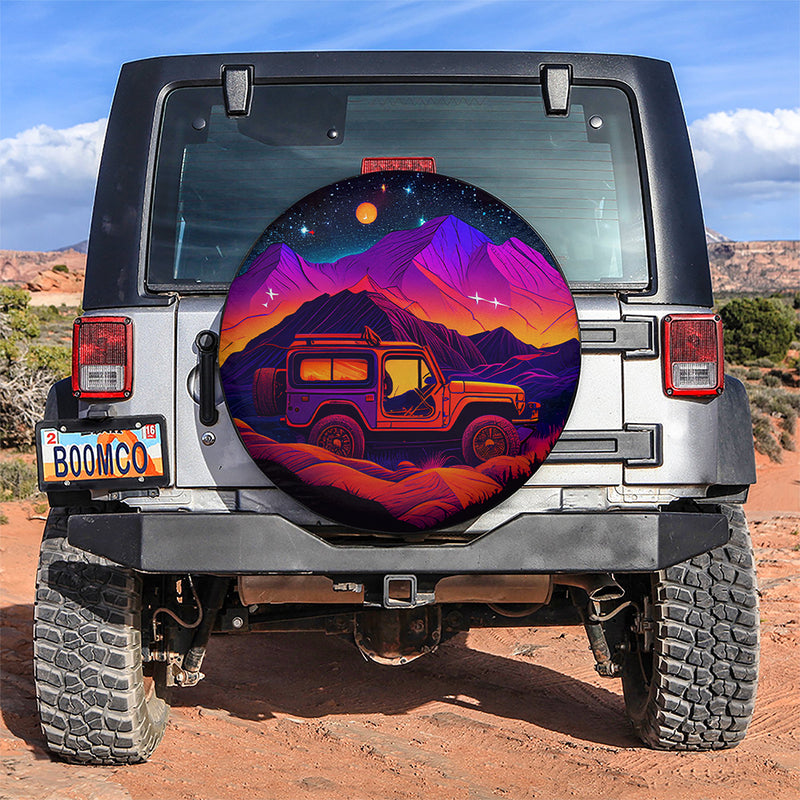 Jeep Night Sky Full Of Star Adventure Car Spare Tire Covers Gift For Campers