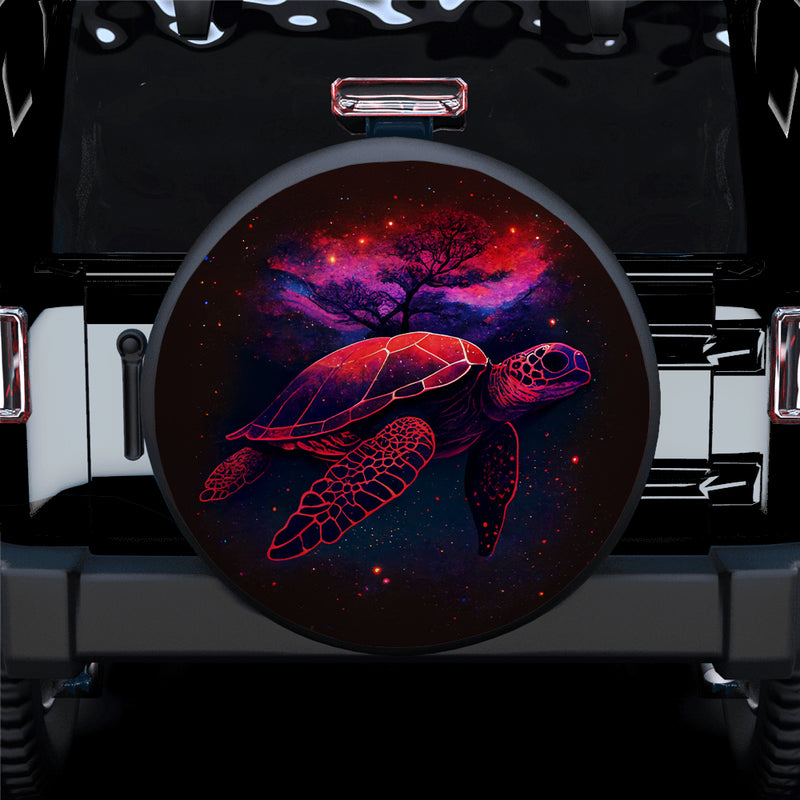 Night Sky Full Of Star Sea Turtle Car Spare Tire Covers Gift For Campers